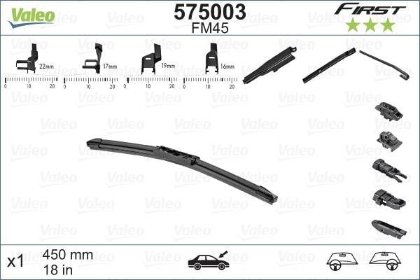 SİLECEK SÜPÜRGESİ 45cm X1 MUZ TİPİ FİRST 4 APARATLI/Multiconnection ÜNİVERSAL VFB45