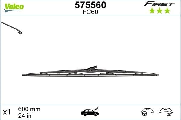 SİLECEK SÜPÜRGESİ 60cm x1 NORMAL TİP FİRST ÜNİVERSAL