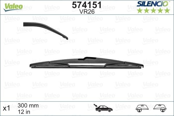 SILECEK SUPURGESI ARKA 300mm MERCEDES W245 S204 W166 OPEL CORSA FIAT PUNTO RENAULT CLIO