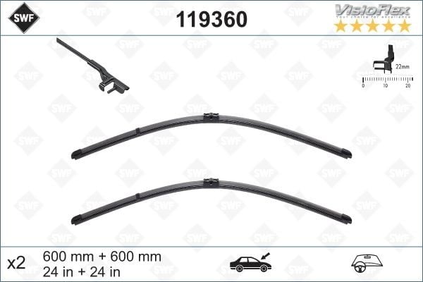 SİLECEK SÜPÜRGESİ ÖN TAKIM TRANSPORTER T5-T6 600 x 600 mm