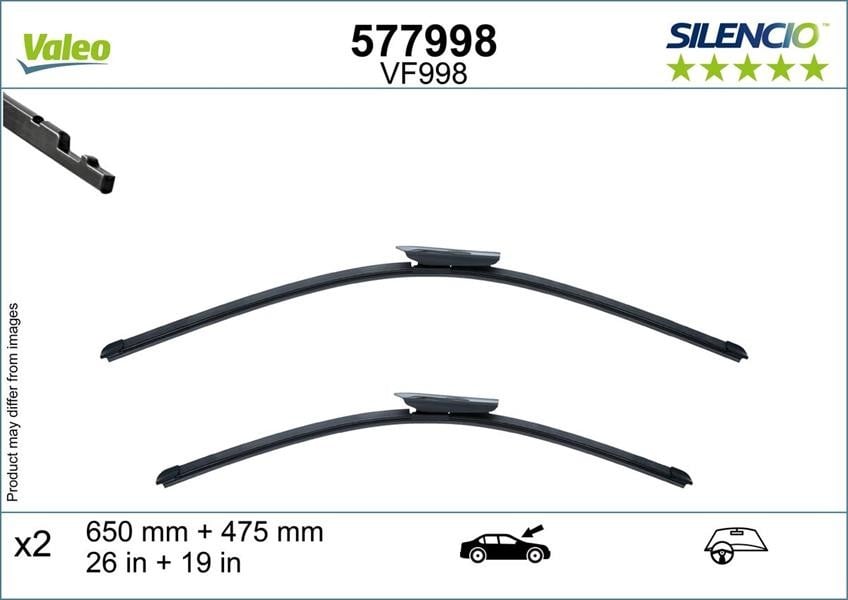 SILENCIO WIPER FB OE LHD VF998 Kit