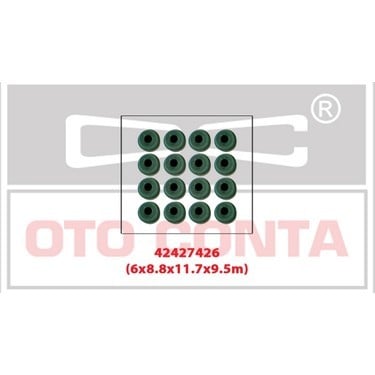 SUBAP LASTİĞİ VİTON 16 AD 6x8.8x12.2x9.7mm CLIO II-III 1.2 16V-1.5DCI-KNG 1.5 DCI-P106-P206-P307
