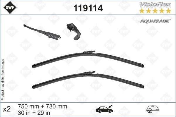 SWF AQUABLADE FLAT BLADE X2 750 730 MM FORD GALAXY S-MAX 18> SWF MUZ TİPİ SİLECEK BİNEK