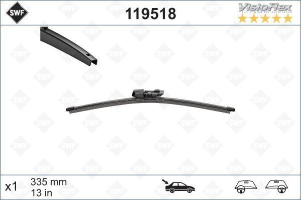 SWF VisioFlex Flat Blade X1 345 mm ARKA VW TOURAN 2 09/10> ; SEAT ALHAMBRA 2 09/10