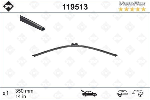 SWF VisioFlex Flat Blade X1 350 mm ARKA VOLVO V70 07 - . XC70 07 -