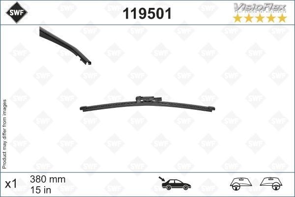 SWF VİSİOFLEX FLAT BLADE X1 380 MM ARKA LAND ROVER RANGE ROVER 15>SWF MUZ TİPİ SİLECEK BİNEK