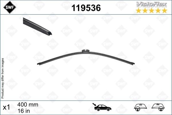 SWF VİSİOFLEX FLAT BLADE X1 400MM ARKA