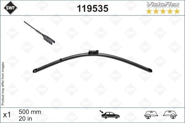 SWF VisioFlex Flat Blade X1 500 mm ARKA OPEL INSIGNIA B Grand Sport 04.2017 >