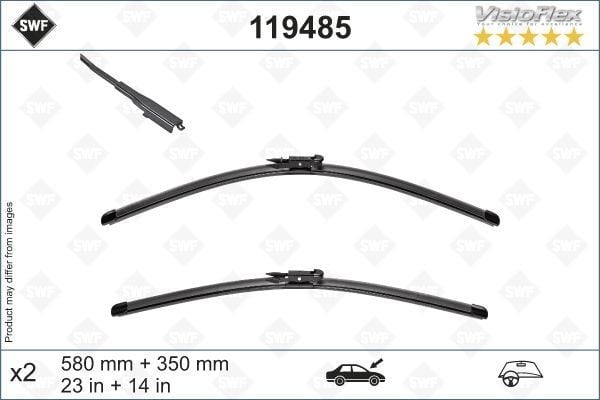SWF VisioFlex Flat Blade X2 580 350 mm NISSAN JUKE 10/17>