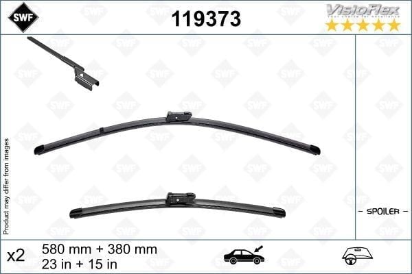 SWF VisioFlex Flat Blade X2 580 380 mm NISSAN Juke P13A 12.2019>