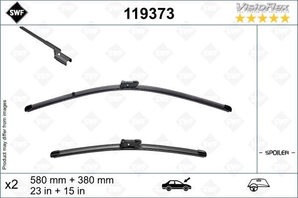 SWF VisioFlex Flat Blade X2 580 380 mm NISSAN Juke P13A 12.2019>