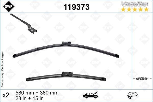 SWF VisioFlex Flat Blade X2 580 380 mm NISSAN Juke P13A 12.2019>