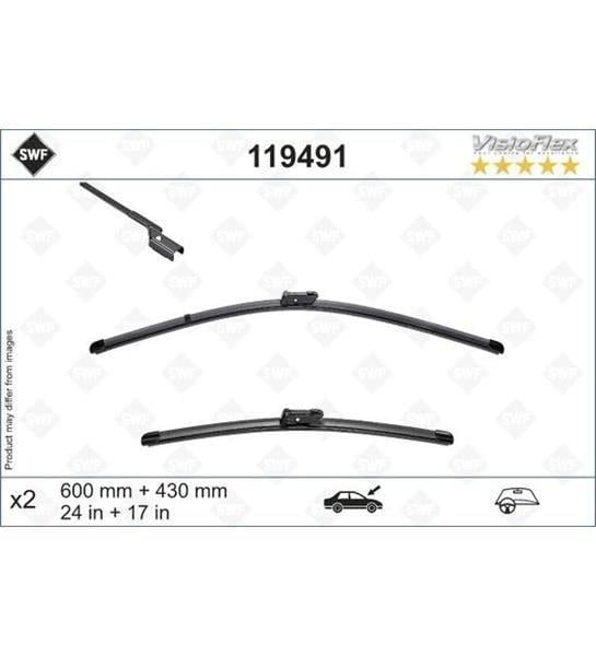SWF VisioFlex Flat Blade X2 600 430 mm PEUGEOT RIFTER 18>BERLINGO 18>COMBO MPV 18>
