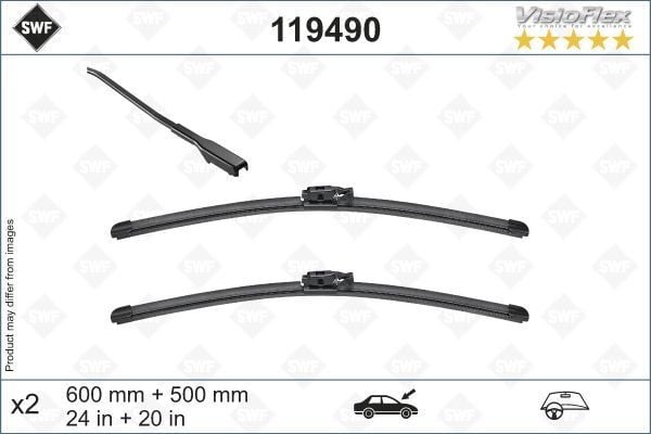 SWF VisioFlex Flat Blade X2 600 500 mm BMW X2 11/17>