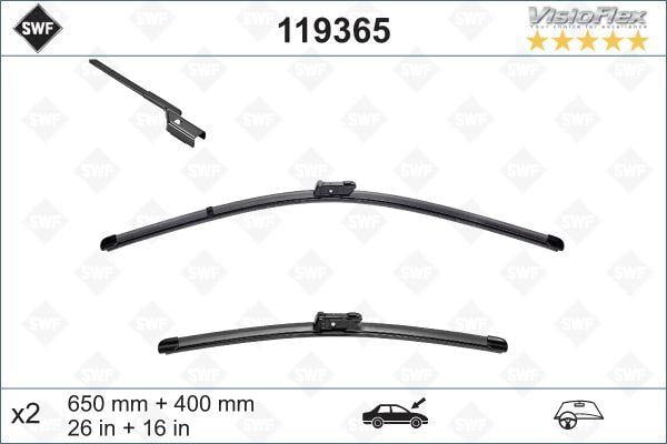 SWF VisioFlex Flat Blade X2 650 400 mm TOYOTA Avensis 12/08 >