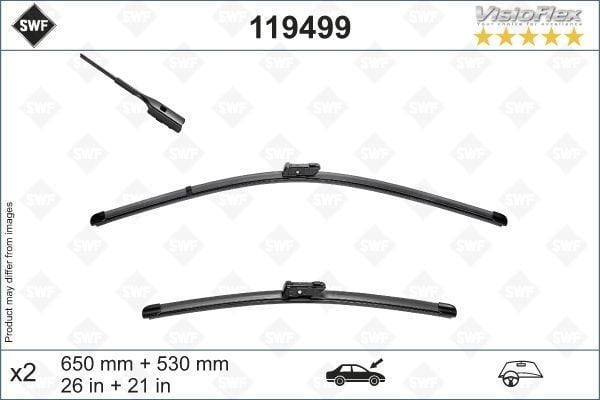 SWF VİSİOFLEX FLAT BLADE X2 650 530 MM CAYENNE III 17>VW TOUAREG 18> SWF MUZ TİPİ SİLECEK BİNEK