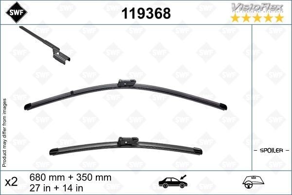 SWF VisioFlex Flat Blade X2 680 350 mm RENAULT Captur 2 11.2019 >