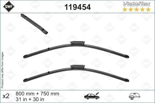SWF VisioFlex Flat Blade X2 800 750 mm CITROEN C4 PICASSO 08 -