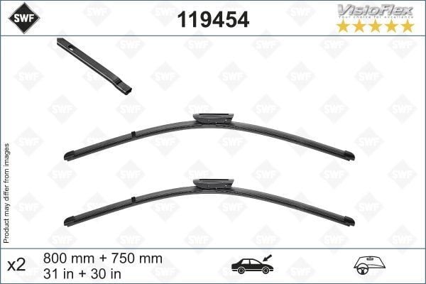 SWF VisioFlex Flat Blade X2 800 750 mm CITROEN C4 PICASSO 08 -