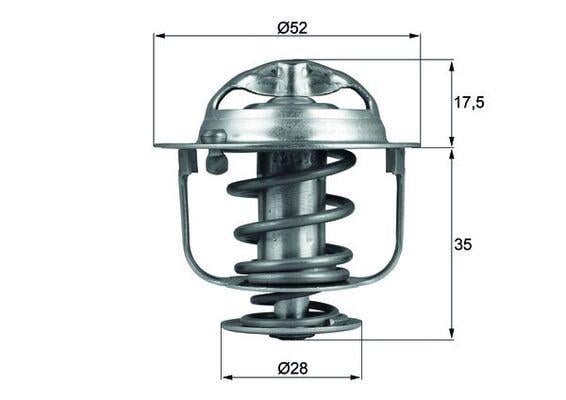 TERMOSTAT 82c - CONTALI HONDA CIVIC 1.6L 1.8L R16A R18A FD6 FD7 FK2 FC 07-> / CITY 1.4L L13A8 GE4 02-08 / JAZZ 1.4L L13A1 GD1 02-07 / CR-V 2.0L R20A2 RE5 07->