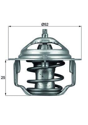 TERMOSTAT 82C COLT 84-92 -GALANT 87-92 -LANCER 88-96 -PAJERO 83-00 -L300-L200 86-94 MAZDA 121-323-626 HONDA 022315171-8AB715171-HE4199152D-MD008086-MD075460-MD117759-MD12168-MD972904