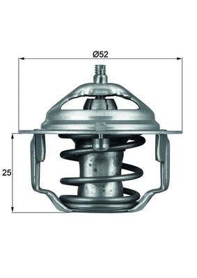 TERMOSTAT 82C COLT 84-92 -GALANT 87-92 -LANCER 88-96 -PAJERO 83-00 -L300-L200 86-94 MAZDA 121-323-626 HONDA 022315171-8AB715171-HE4199152D-MD008086-MD075460-MD117759-MD12168-MD972904