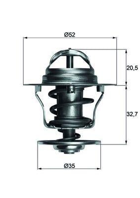 TERMOSTAT 88C FOCUS 1.4I- 16V-1.6I 16V-1.8I 16V-1.8TDCI 98 >