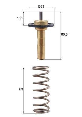 TERMOSTAT 90.C VOLVO S60 D3 D4 D5 S80 D3 D4 D5 D40 D3 D4 XC60 2.4D D3 D4 D5 XC70 D3 D4 D5 C30 V40 V50 V60