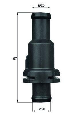 TERMOSTAT KOMPLE 75C GOLF 5-6-JETTA-PASSAT-SCOROCCO-TIGUAN-A3-LEON 04-11 1.4TSI-2.0TDI BMY-BLG-CFF
