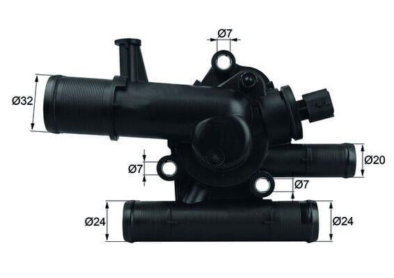 TERMOSTAT KOMPLE 83C MGN II 04-06 -SC NIC II 06> 1.9DCI