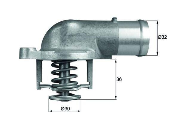 TERMOSTAT KOMPLE 87C VW TRANSPORTER T5-MUTIVAN V-TOUAREG 2.5 TDI 03-09 AXD