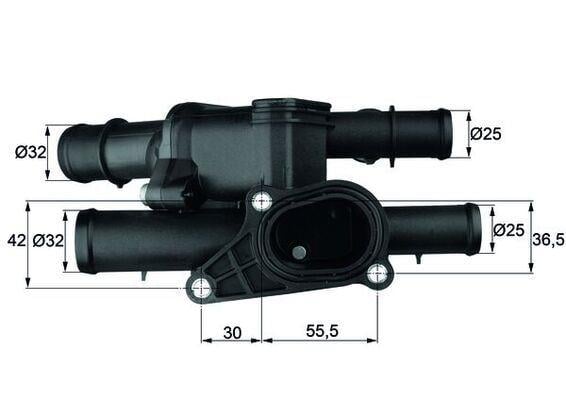 TERMOSTAT KOMPLE BORA-GOLF IV-A3 1.9-2.3 99-06 MANUEL 105C