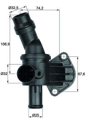 TERMOSTAT KOMPLE GOLF V-PASSAT-A3-ALTEA-LEON-TOLEDO III-OCTAVIA- 2.0 FSI 87C
