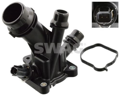 TERMOSTAT KOMPLE VOLVO S60 D3 D4 D5 S80 D3 D4 D5 D40 D3 D4 XC60 2.4D D3 D4 D5 XC70 D3 D4 D5 C30 V40 FEBI 104762 V50 V70 V60 C70 90.C