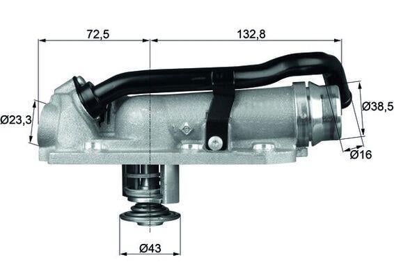 TERMOSTAT KOMPLE VW PASSAT 3B3 105C