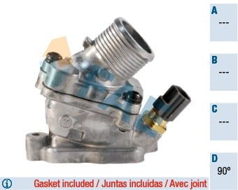 TERMOSTAT VOLVO C30 06 12 C70 II 2.4D 07 13 S60 2.0T 00 10 KOMPLE