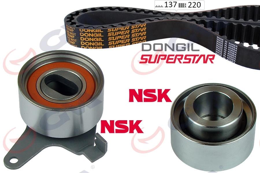 TRİGER KAYIŞ SETİ EKSANTRİK SETİ KIA RIO 1.5L A5D DOHC yumurta kasa 00-05 1 KAYIŞ 2 RULMAN 13 7x220
