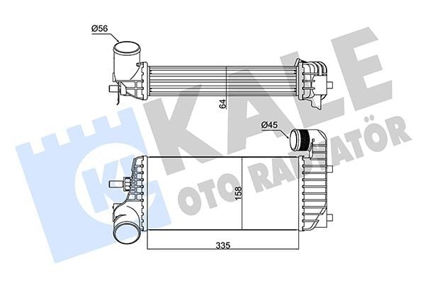 TURBO RADTYATORU C MAX II FOCUS III TRANSIT CONNECT TOURNEO CONNECT 1.5TDCI 11> 336X157X62