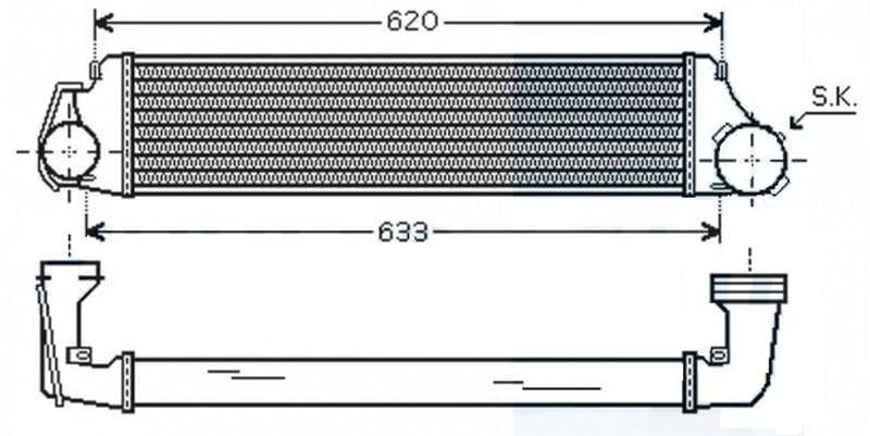 TURBO RADYATÖRÜ INTERCOOLER BMW E46 3.20D 01 > 540X127X50 MEK.-OTOM.