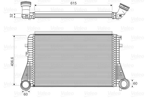 TURBO RADYATÖRÜ INTERCOOLER CADDY-GOLF V-JETTA-A3-LEON-OCTAVIA 1.8-1.9-2.0TDI-TFSI 617X406X32