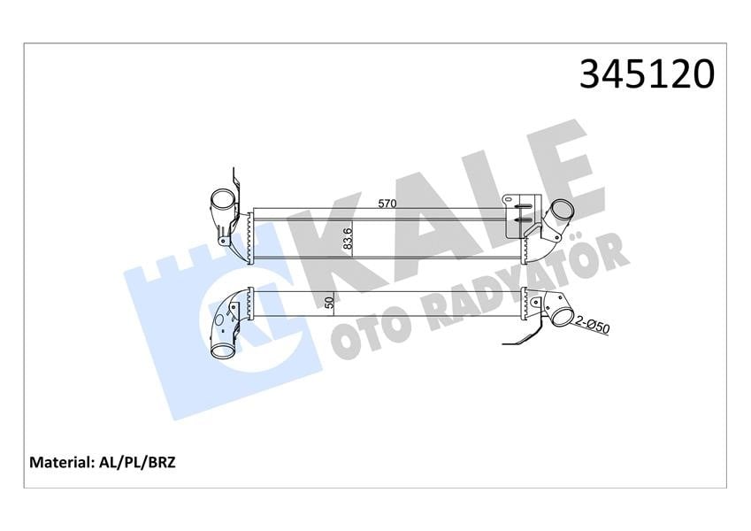 TURBO RADYATÖRÜ INTERCOOLER CLIO SYMBOL 01 > CLIO II 04 > 1.5 DCİ AL/PL/BRZ
