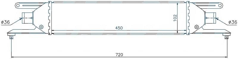 TURBO RADYATÖRÜ INTERCOOLER LINEA 1.3JTD 450x101x50 AL AL SİSTEM