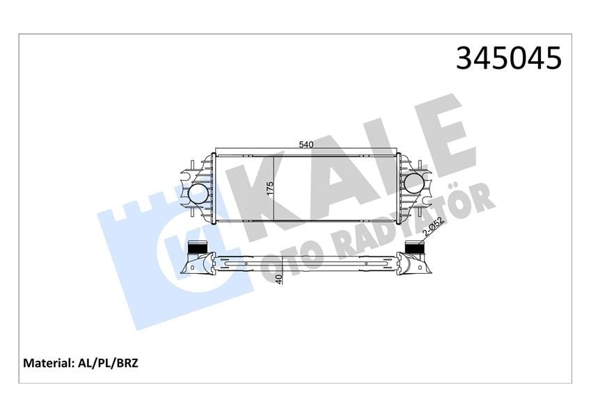 TURBO RADYATÖRÜ INTERCOOLER TRAFIC II-VIVARO 01> 1.9DT AL/PL/BRZ