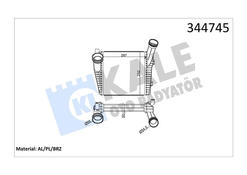 TURBO RADYATÖRÜ INTERCOOLER VW TOUAREG 2.5 R5 TDI 03-10 3.0 V6 TDI 10 >Q7 3.0TDI 07> AL/PL/BRZ