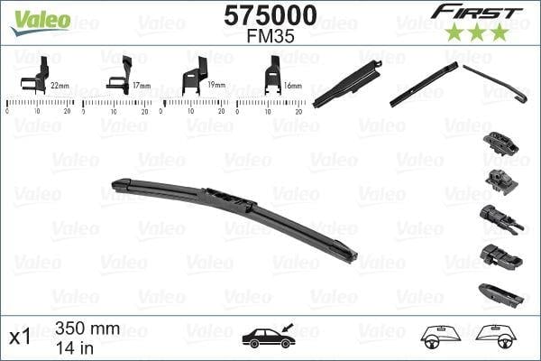 Valeo First MULTIconnection Flat Blade FM35 X1 350 mm
