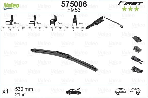 Valeo First MULTIconnection Flat Blade FM53 X1 530 mm