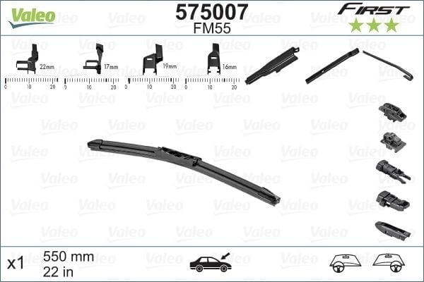 Valeo First MULTIconnection Flat Blade FM55 X1 550 mm