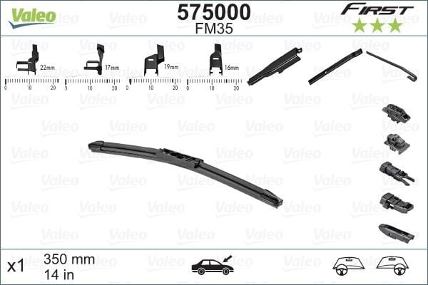 Valeo First MULTIconnection Flat Blade FM35 X1 350 mm