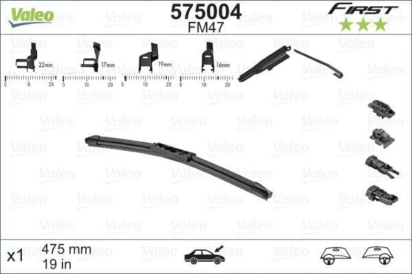 Valeo First MULTIconnection Flat Blade FM47 X1 475 mm