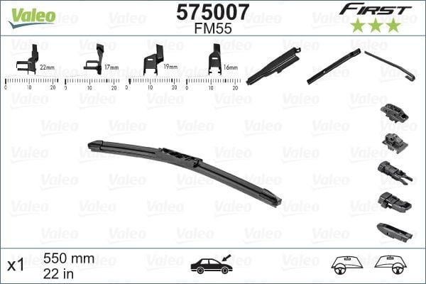 Valeo First MULTIconnection Flat Blade FM55 X1 550 mm